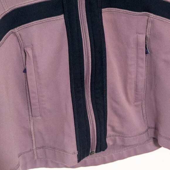 Lululemon Sz 6 Define Full Zip Purple Black Jacket Athleisure Casual Activewear - Picture 5 of 7
